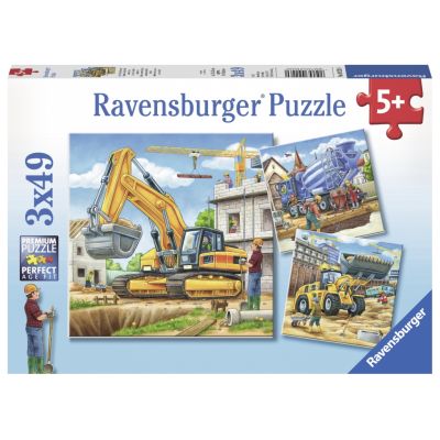 PUZZLE VEHICULE DE CONSTRUCTIE, 3x49 PIESE - ARTRVSPC09226