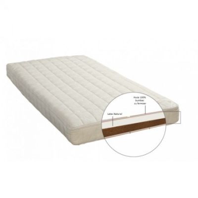 Saltea Pentru Copii, Cocos 6 Cm Latex 3 Cm Cu Husa Detasabila Bumbac Cashmere, 120x60x10 Cm Pjbpjb_28