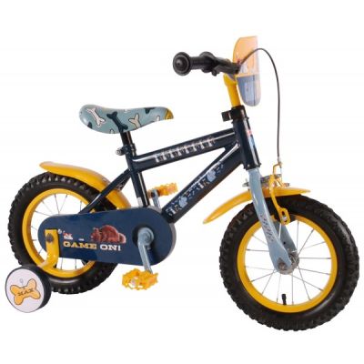 Bicicleta Volare pentru baieti 12 inch cu roti ajutatoare partial montata Puppy - SOLVOL99372