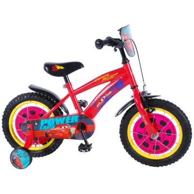 Bicicleta Volare pentru baieti 14 inch cu roti ajutatoare partial montata Disney Cars 3   - SOLVOL81448