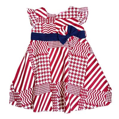 Rochie fetite alb cu rosu MD157