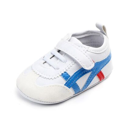 Adidasi bebelusi - Alb cu albastru - MBD2065-2-p21.9-12 luni