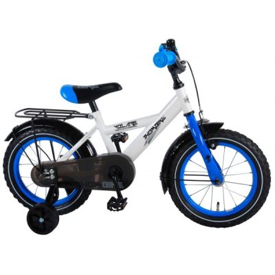 Bicicleta Volare pentru baieti 14 inch partial montata Thombike Alb cu Albastru - SOLVOL91404