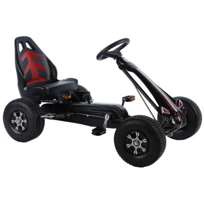 Go Kart Racing cu pedale si anvelope pneumatice partial asamblata Volare - SOLVOL643