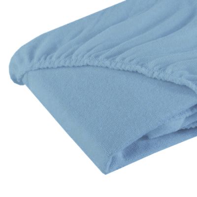Cearsaf cu elastic din frotir bleu 120/60 cm ERFF05103