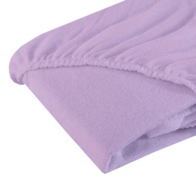 Cearsaf cu elastic din frotir mov 120/60 cm ERFF05105