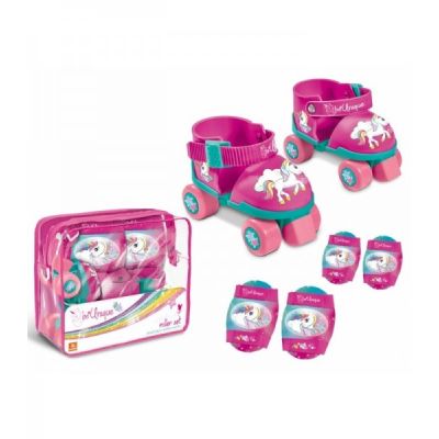 Role copii Mondo Unicorn ajustabile 4 roti cu protectii si ghiozdanel - SOLMON28511