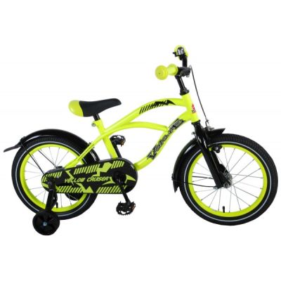 Bicicleta baieti Volare Yellow Cruiser 16 inch cu roti ajutatoare partial montata - SOLVOL81624