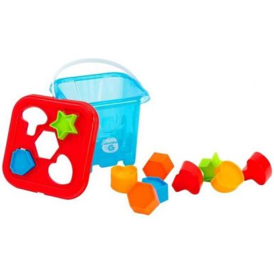 Galetusa cu piese de sortator Globo Vitamina G 10 piese geometrice multicolore - SOLGL05281