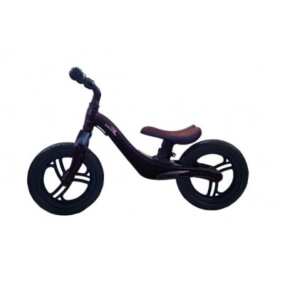 Bicicleta fara pedale 12 inch Neagra foarte usoara 2kg inaltime reglabila roti EVA cadru magneziu - SOLSKMA3