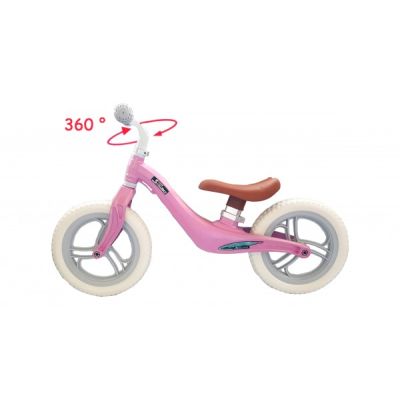 Bicicleta fara pedale 12 inch Roz foarte usoara 2kg inaltime reglabila roti EVA cadru magneziu - SOLSKMB5
