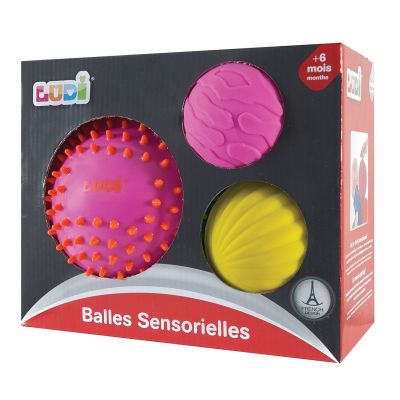 LUDI Set 3 mingii senzoriale, ROZ DNBLUD30022