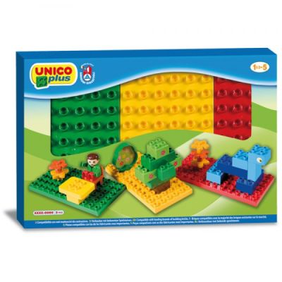 Set 3 placi Unico pentru constructie colorate - SOLUN8521