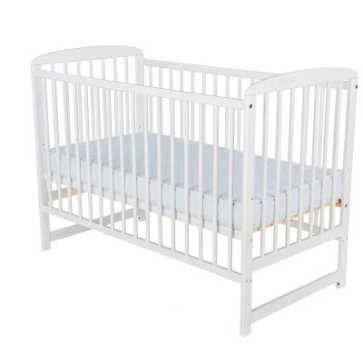 BabyNeeds - Patut din lemn Ola 120x60 cm, Alb BYNBOOLA01AL