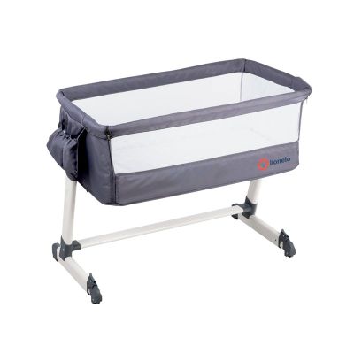 Lionelo - Patut co-sleeper Theo Dark 2 in 1, 90x50 cm, Gri BYNLO-THEO_Dark_Grey