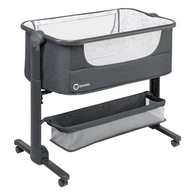 Lionelo - Patut co-sleeper Timon Pliabil, 3 in 1 din Aluminiu, 90x50 cm, Gri BYNLO-TIMON