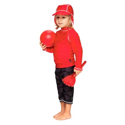 Tricou de baie Fish Red marime 110-116 protectie UV Swimpy SUP34-SF7003R