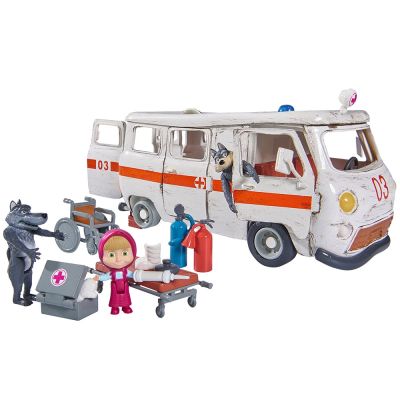 Masina simba masha and the bear ambulance cu accesorii hubs109309863
