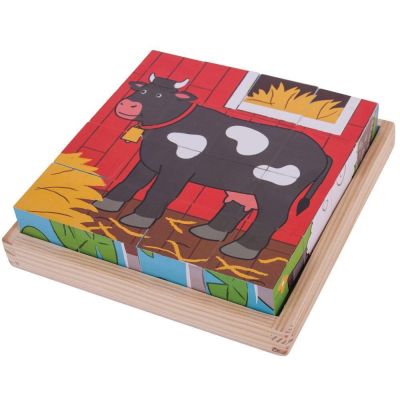 Puzzle cubic - animalute de la ferma