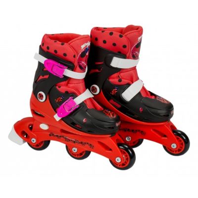 Role pentru copii cu 4 roti Saica 5834 Ladybug marime reglabila 35-38 frana de picior - SOLSA5834