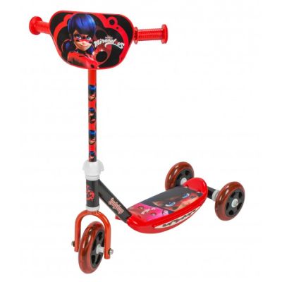 Trotineta pentru copii cu 3 roti Saica Ladybug Buburuza Miraculoasa 5824 cu roti din silicon - SOLSA5824