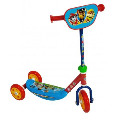 Trotineta pentru copii cu 3 roti Saica Paw Patrol 7368 cu roti din silicon albastru cu rosu - SOLSA7368