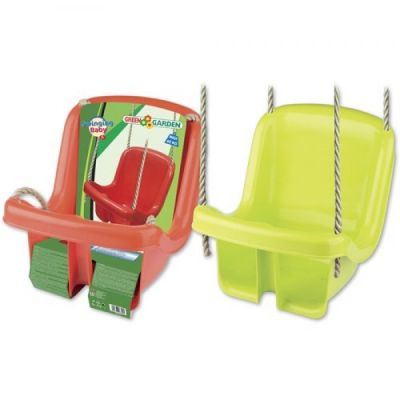 Leagan din plastic copii pentru exterior Androni cu spatar verde sau rosu - SOLAG8300-0000