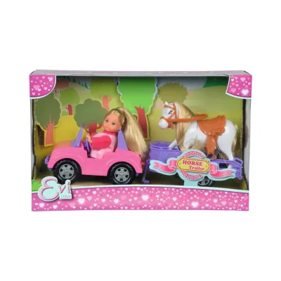 SIMBA PAPUSA EVI MASINUTA TRAILER CU CAL VIV105737460