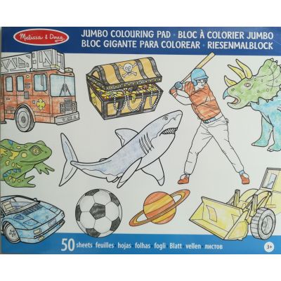 Caiet jumbo cu desene pentru colorat Melissa and Doug Albastru - OKEMD4226