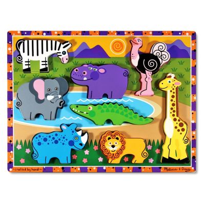 Puzzle lemn in relief Safari Melissa and Doug - OKEMD3722