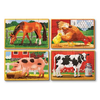Set 4 puzzle lemn in cutie Animale domestice Melissa and Doug - OKEMD3793