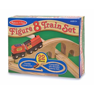 Tren lemn si Circuit 8 Melissa and Doug - OKEMD0703