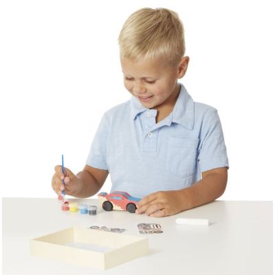 Coloreaza-ti masinuta de curse din lemn Melissa and Doug - OKEMD8829