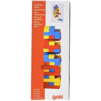 Joc Jenga cu piese din lemn Colori - OKEGOKIHS973