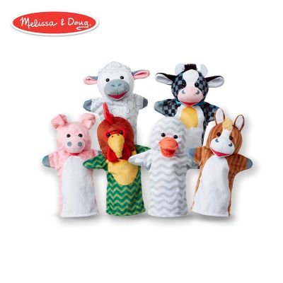 Set 6 papusi de mana Animale de la ferma - Melissa & Doug - OKEMD9121