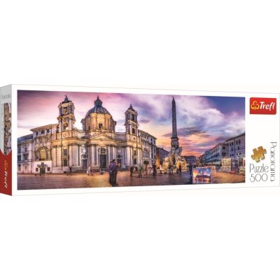 PUZZLE TREFL 500 PANORAMA PIATA NAVONA DIN ROMA VIV29501