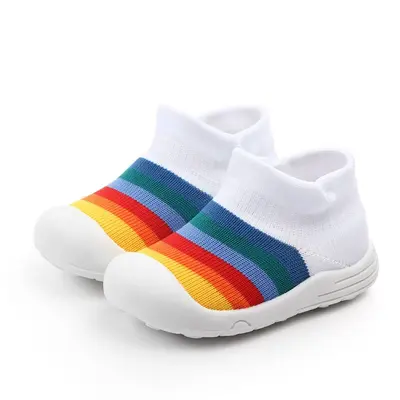Mocasini tip adidas albi - Curcubeu - MDD2202-2.Marimea 18