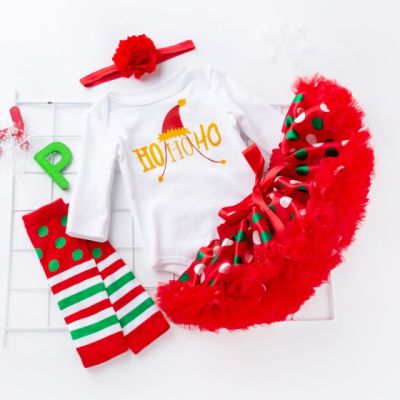 Body cu fustita din saten si jambiere - Ho ho ho MDlsm16-2-cr2