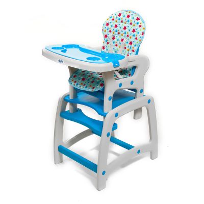 Scaun de masa Juju Eat&amp;Play, Albastru JUJJU3002-Blue-Stars