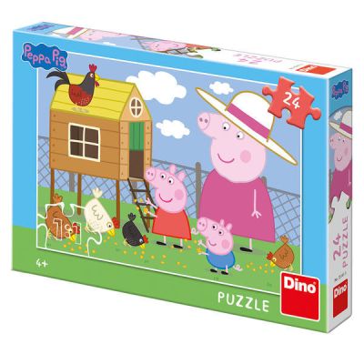 Puzzle - peppa pig - puisorii (24 piese)