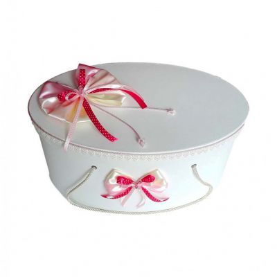 Cutie trusou botez fete cu decor fundite si fluturasi Denikos® 221 NKO1777