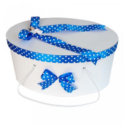 Cutie trusou botez fundite albastre baiat cu buline si ingeras Denikos® 7 NKO1635