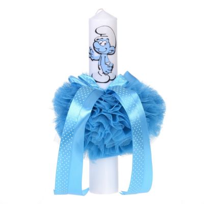 Lumanare botez pentru baietel, decor turcoaz, Denikos® 57 NKO1571