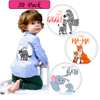 Set Stickere pentru Fotografii de bebelusi My First Baby Milestone Stickers Unisex 15 cm