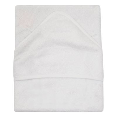 Prosop cu gluga xxl pentru copii din bambus alb tnatm-cap05-wi