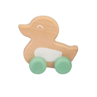 Jucarie naturala ducky teether verde tna1710-v