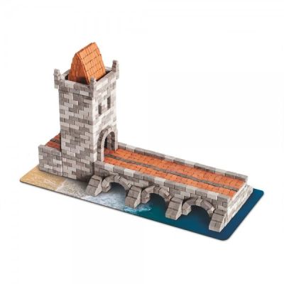 Kit constructie caramizi Wise Elk Pod cu Turn 1140 piese reutilizabile - SOLWS7033