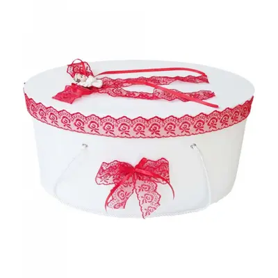 Cutie trusou botez fetita dantela rosie si ingeras Denikos&reg; 389 NKO1946