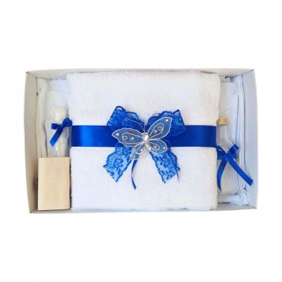 Trusou botez dantela albastra si fluturas Denikos® 413 pentru Baieti - NKO1970
