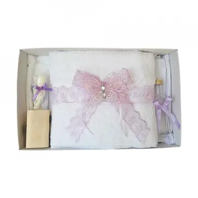 Trusou de botez pentru Fete cu dantela lila si fluturas Denikos&reg; 417 NKO1974